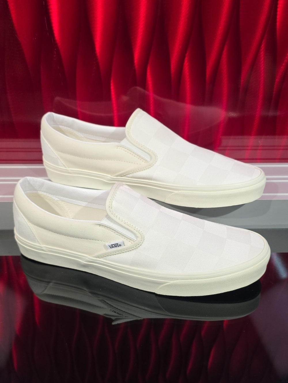 Vans Classic Slip-On Mono Checkerboard White Men's 13 New with Box